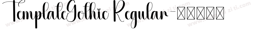 TemplateGothic Regular字体转换